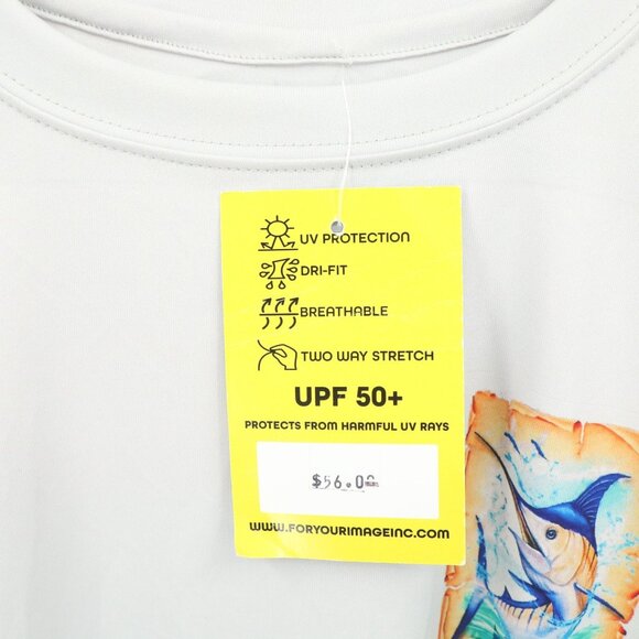 NWT UV UPF 50+ Nassau Bahamas Marlin Fish Dri-Fit  Long Sleeve Shirt Men's S - Picture 4 of 5